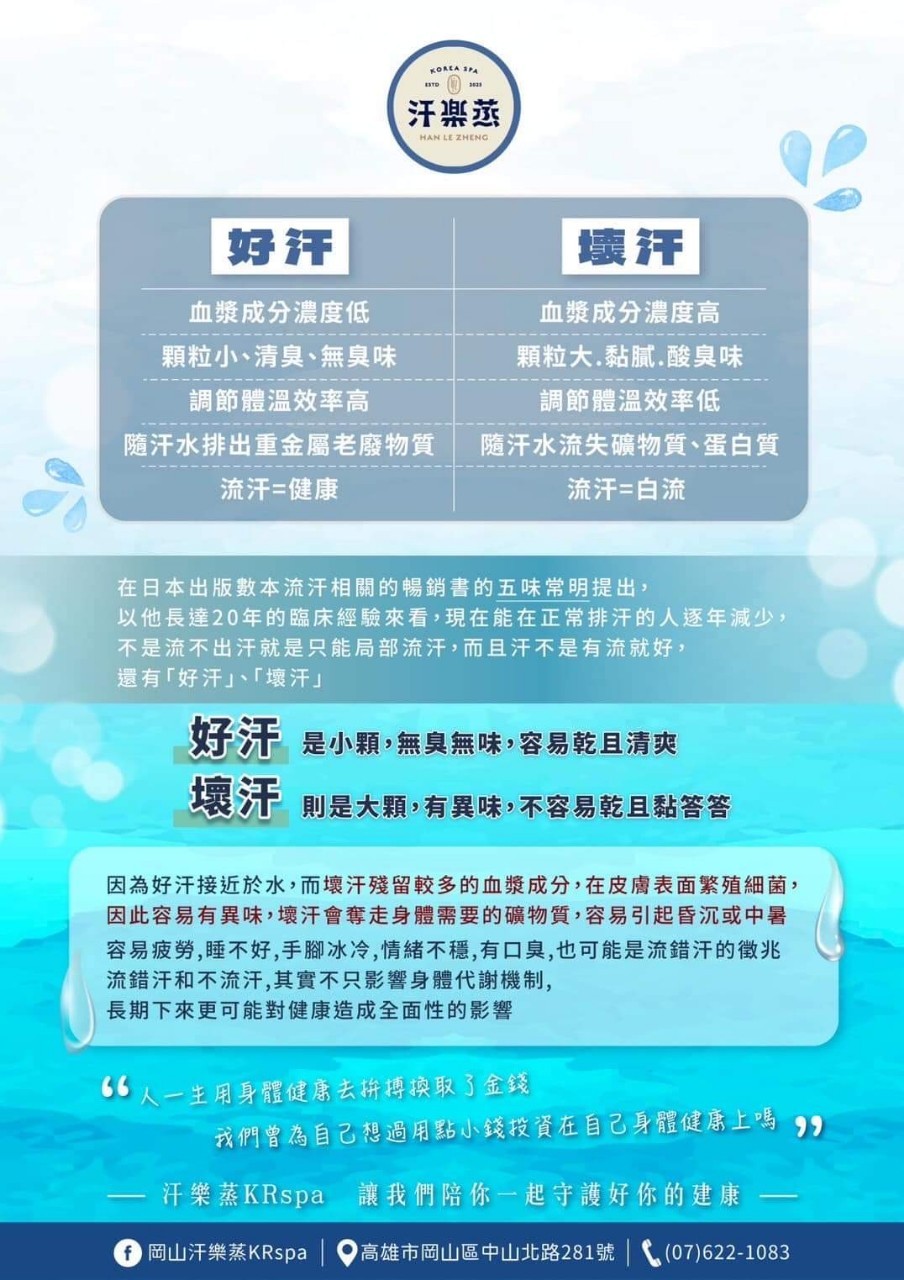 好汗與壞汗的差別